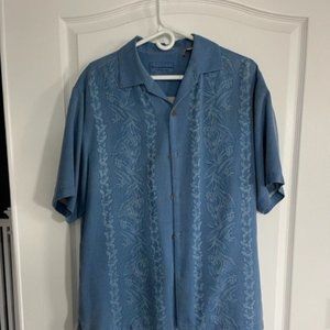 Blue Tommy Bahama Camp Shirt